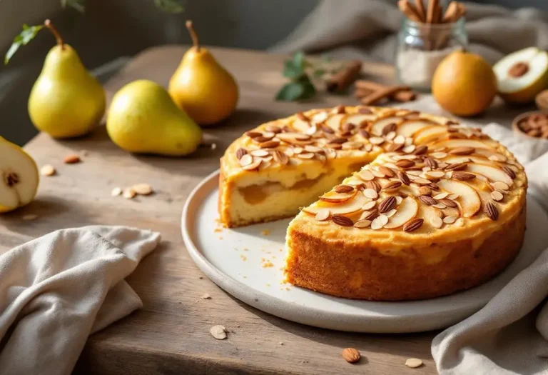 Fondant, parfumé, ultra-croquant : ce gâteau aux poires et amandes d'automne coche toutes les cases du dessert parfait
