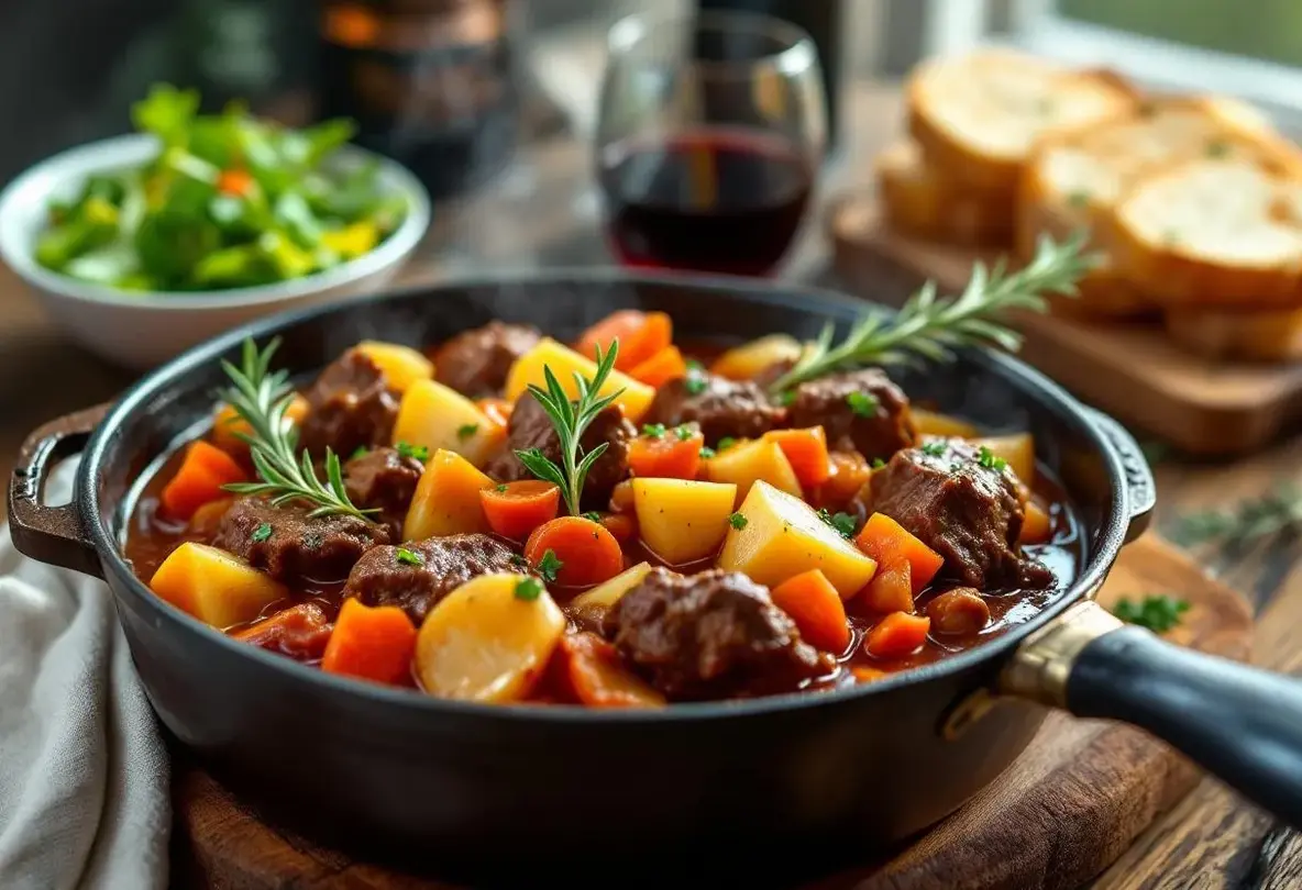 Le bourguignon version italienne : plus rapide, plus léger, et toujours aussi fondant avec ses légumes parfumés
