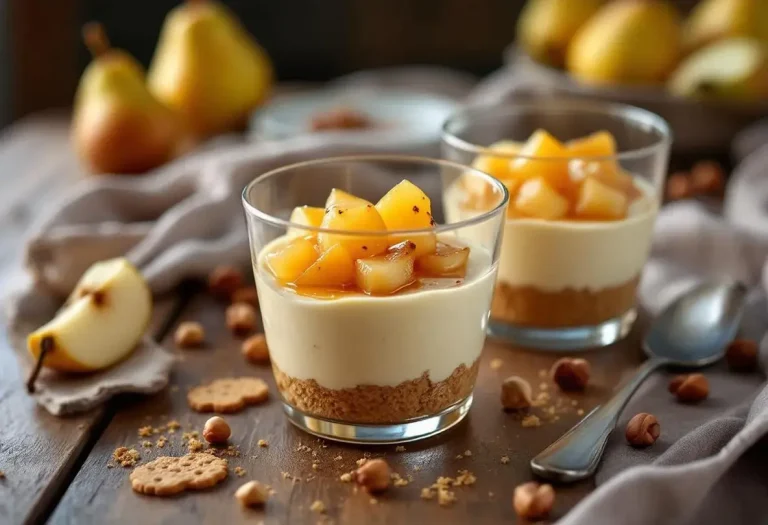 Poires fondantes + speculoos : le cheesecake minute sans cuisson qui va faire danser vos goûters d’automne